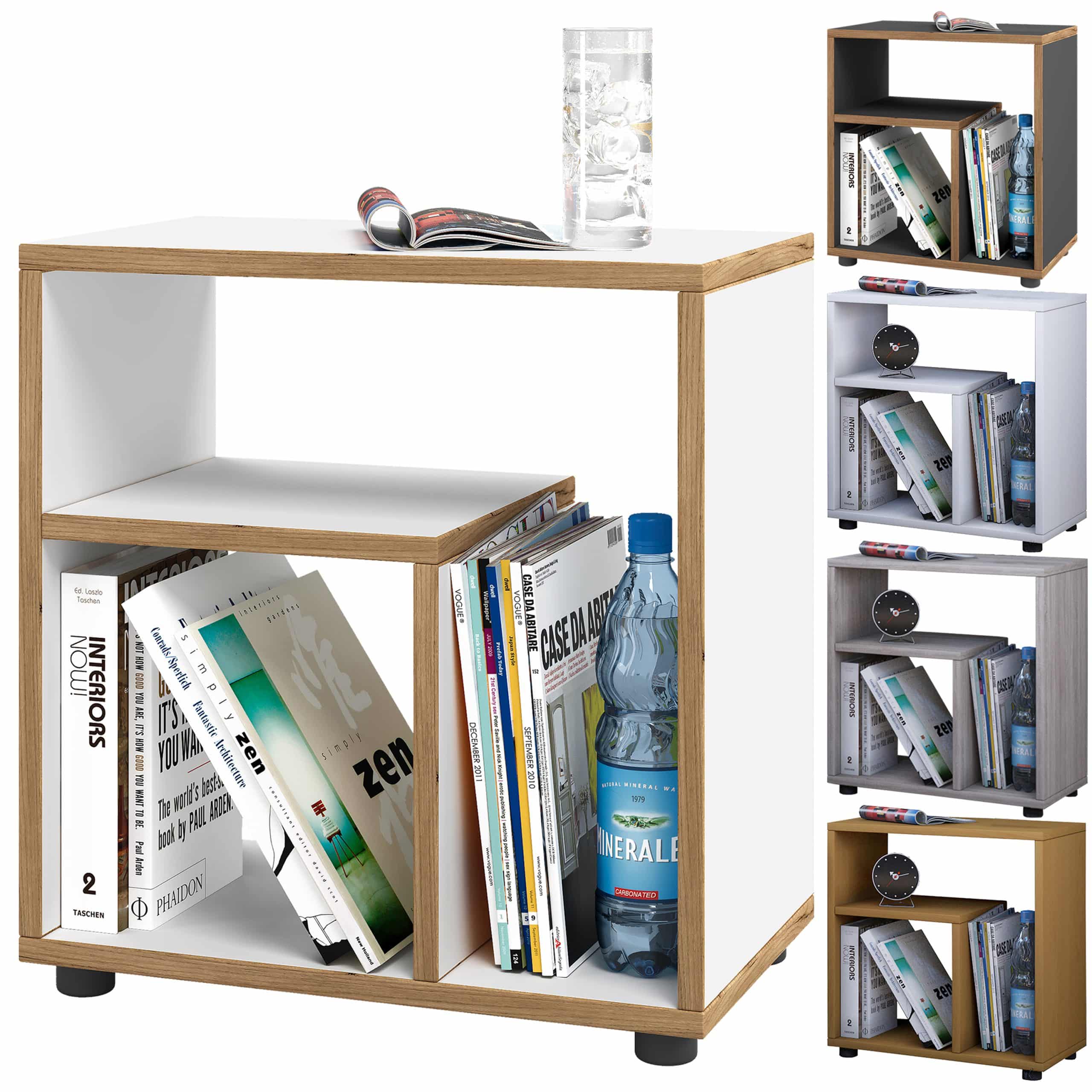 VCM Holz Beistelltisch   Couchtisch schlicht   Maße H. 55 x B. 50 x T. 30 cm   Nachttisch   Kaffeetisch - Zeito