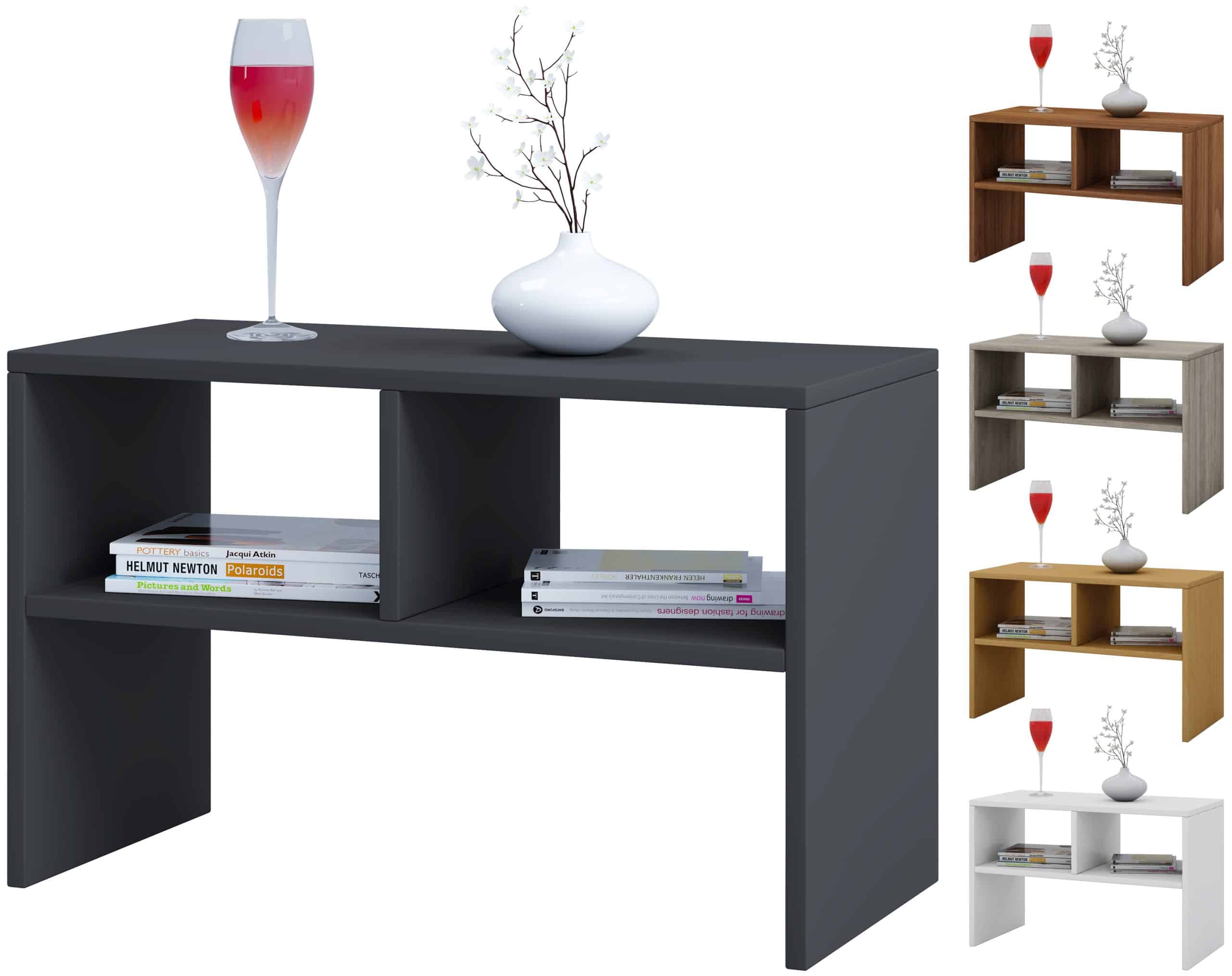 VCM Holz Beistelltisch   Couchtisch schlicht   Maße ca. H. 40 x B. 63 x T. 30 cm   Wohnzimmertisch   Kaffeetisch - Nachto S