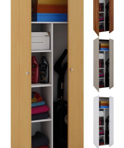 VCM Holz-Besenschrank   6 Fächer   Maße ca. B. 70 x H. 178 x T. 40 cm   Haushaltsschrank   Mehrzweckschrank - Vandol