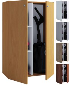 VCM Holz Besenschrank Staubsauger Putzschrank Haushaltsschrank Drehtüren Lona L