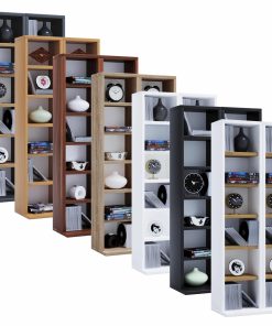 VCM Holz CD DVD Stand Regal   CD Regal mit Platz für 204 CDs oder 72 DVDs oder 40-Videos   Maße: H. 92 x B. 42 x T. 20 cm   Elegantes CD/DVD Regal   Blu ray Regal - Milano