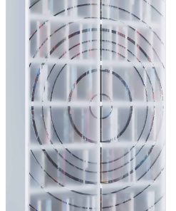 VCM Holz CD DVD Stand Regal   platzsparender CD Schrank mit 2 ESG-Sicherheitsglastüren für 300 CDs oder 130 DVDs oder 72-Videos   Maße: H. 92 x B. 60 x T. 18 cm   10 variable Einlegböden – Tilano L