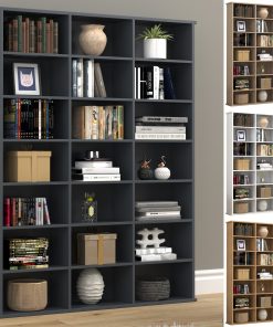 VCM Holz CD DVD Standregal Bücherregal Medienregal Raumteiler Deko Regal Megosa M