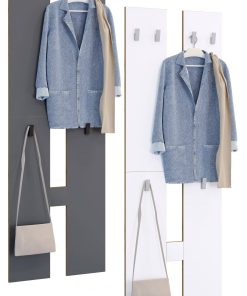 VCM Holz Garderoben-Set   Dielenmöbel   Maße pro Paneel: H. 140 x B. 57 x T. 2 cm   ja Paneel 4 Haken - Salia M