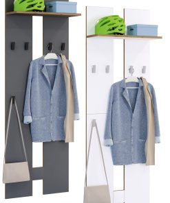 VCM Holz Garderoben-Set   Dielenmöbel   Maße pro Paneel: H. 170 x B. 57 x T. 20 cm   pro Paneel 4 Haken   praktische Hutablage - Salia L