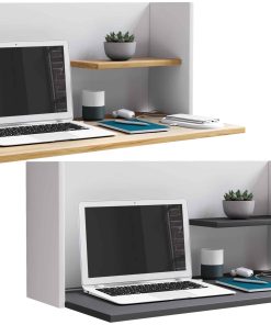 VCM Holz Hänge Schreibtisch Wandlaptoptisch Workstation Computertisch Workas