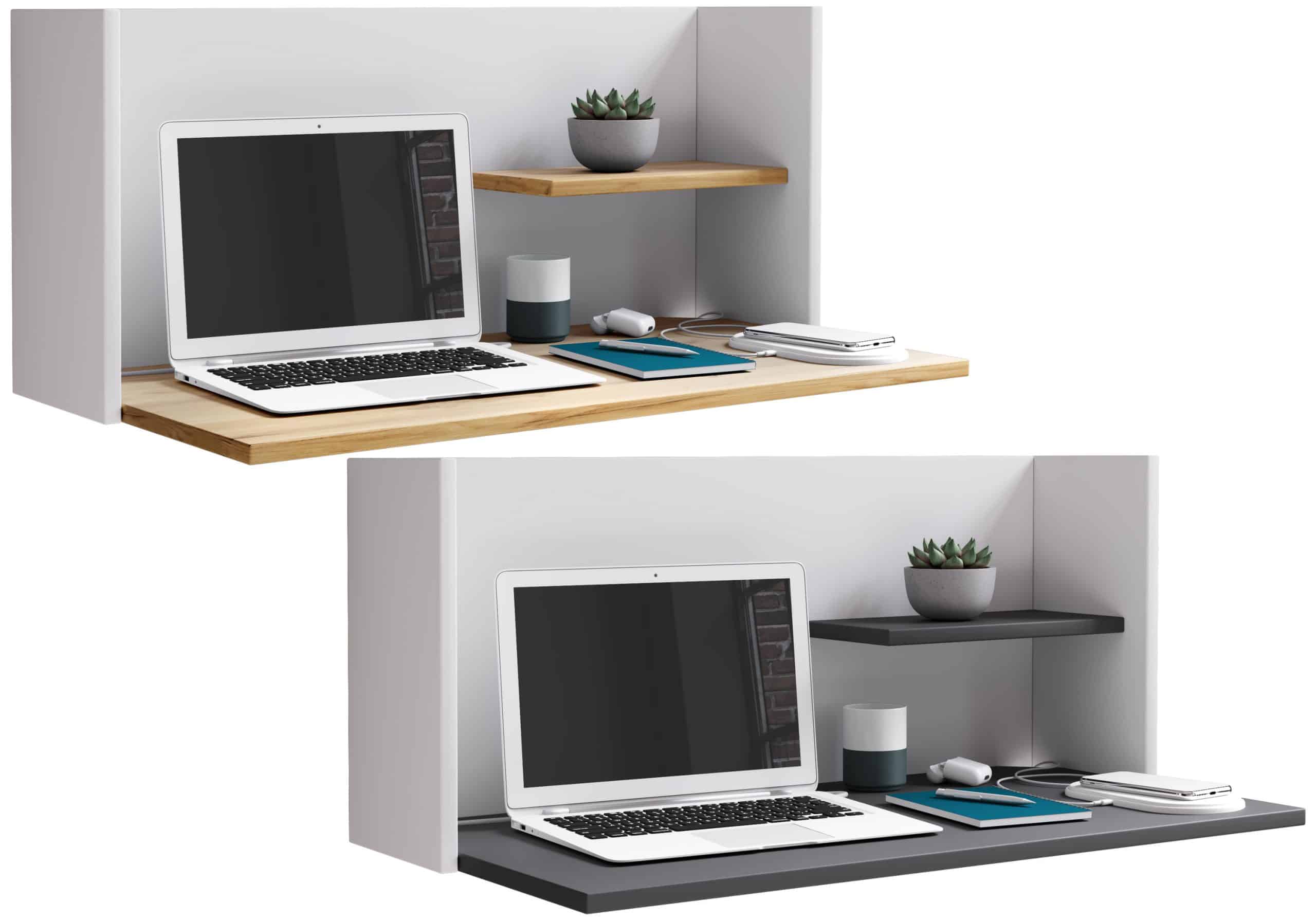 VCM Holz Hänge Schreibtisch Wandlaptoptisch Workstation Computertisch Workas