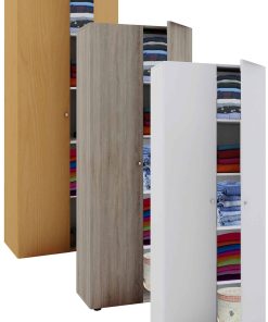 VCM Holz Kleiderschrank   5 Fächer   Maße ca. B. 70 x  H. 178 x T. 40 cm   2 Drehtüren   erweiterbar   Schrank - Vandol