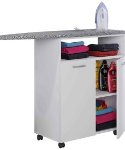 VCM Holz Kommode   Bügelbrett    Sideboard   Bügelschrank   Maße ca. H. 86 x B. 112 x T. 37 cm - Bigilo