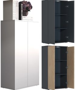 VCM Holz Kommode   Sideboard mit Drehtüren   Maße ca. H. 108 x B. 60 x T. 32 cm - Dalosa 3