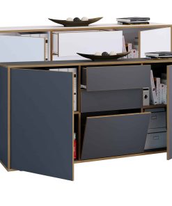 VCM Holz Kommode   Sideboard mit Drehtüren