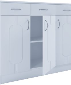 VCM Holz Kommode   Sideboard mit Drehtüren und Schubladen   Maße ca. H. 89 x B. 105 x T. 36 cm - Balia