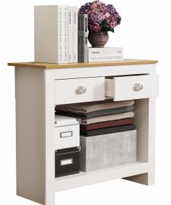 VCM Holz Kommode   Sideboard  mit offenen Fach und Schubladen   Maße ca. H. 76 x B. 85 x T. 35 cm - Balusa S