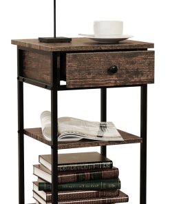 VCM Holz Metall Beistelltisch Couchtisch Sofatisch Wohnzimmertisch Kaffeetisch Aulari L