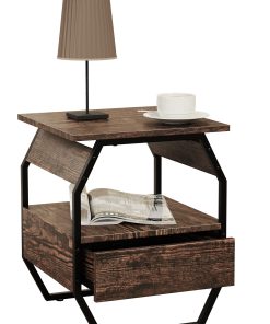 VCM Holz Metall Beistelltisch Couchtisch Sofatisch Wohnzimmertisch Kaffeetisch Aulari S