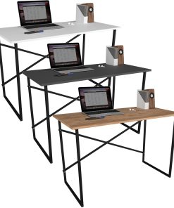 VCM Holz Metall Schreibtisch Computertisch Arbeitstisch Bürotisch Büro Industrie Styl Insasi