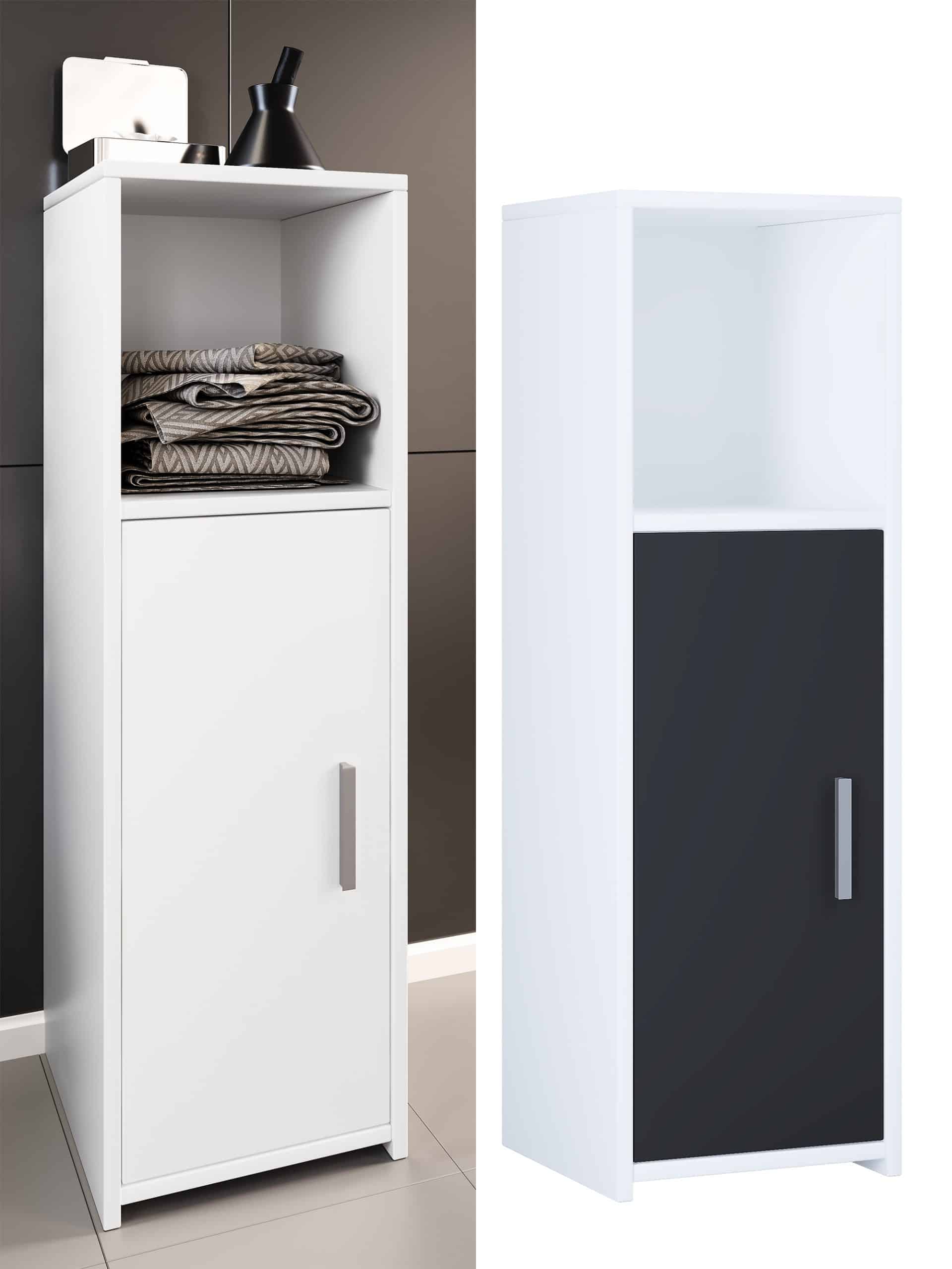 VCM Holz Midischrank Maße: H. 95 x B. 30 x T. 30 cm   1 Drehtür und 1 offenes Fach - Zalo L