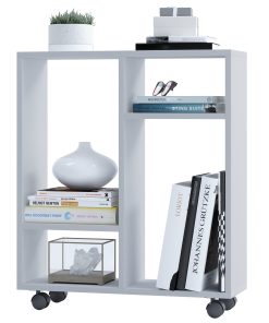 VCM Holz Nischenschrank Regal Rollen Nischenregal Beistelltisch Raumteiler Dremala