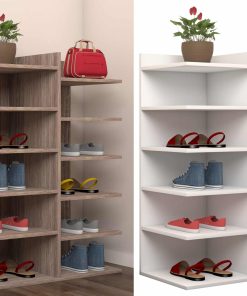 VCM Holz- Schuhregal   Maße: B. 60 x  H. 80 x T. 30 cm   12 Fächer - Enosa