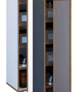 VCM Holz-Schuhschrank   Maße: B. 30 x H. 110 x T. 33 cm   Allzweckschrank   5 Fächer   1 Drehtür - Salia Breite 30 cm