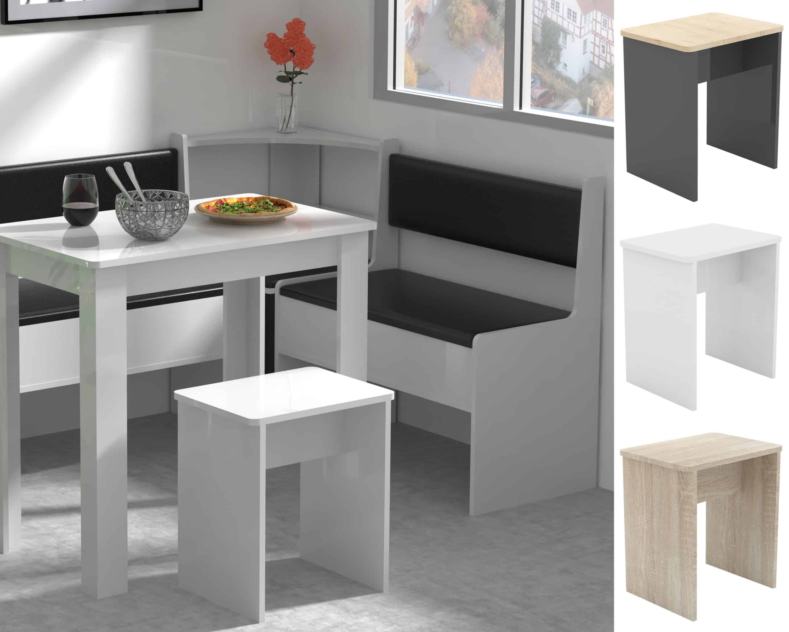 VCM Holz Sitzhocker Würfel   Fußablage mit den Maßen H. 45 x B. 40 x T. 30 cm   Beistelltisch Esal