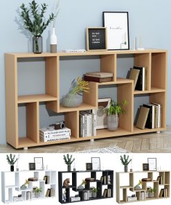 VCM Holz Standregal Bücherregal Medienregal Aufbewahrung Raumteiler Deko Regal Lanisa L