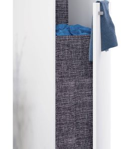 VCM Holz Wäscheschrank   Wäschetruhe   Wäschekorb   Maße ca. H. 110 x B. 40 x T. 39 cm - Dreso XL 1f