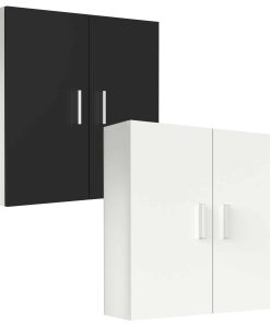 VCM Holz Wandschrank   Badschrank   Maße: H. 60 x B. 60 x T. 18 cm   2 Türen   2 Fächer - Zalo