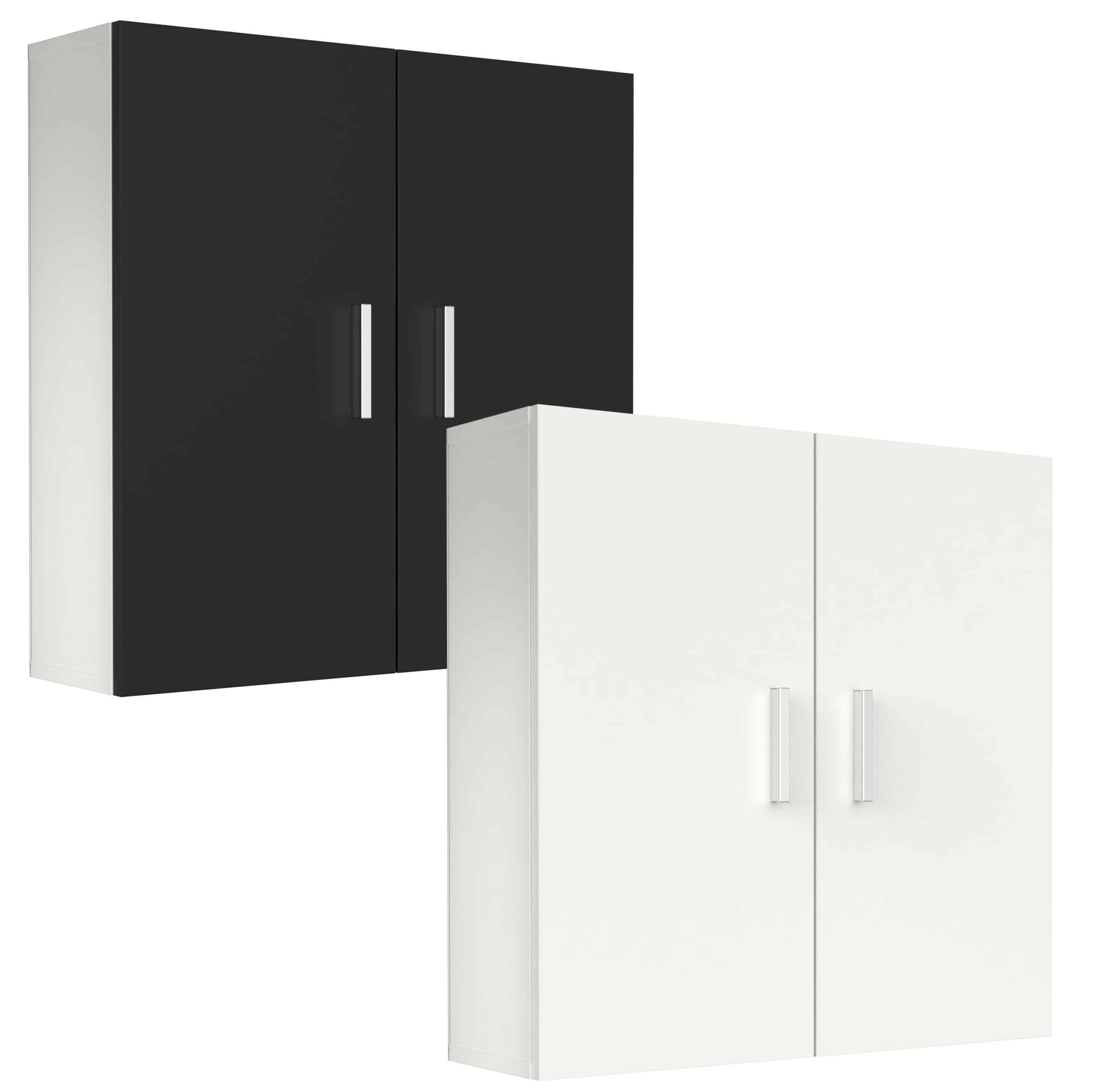 VCM Holz Wandschrank Badschrank Maße: H. 60 x B. 60 x T. 18 cm 2 Türen 2 Fächer - Zalo