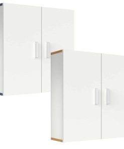 VCM Holz Wandschrank   Badschrank   Maße: H. 60 x B. 60 x T. 18 cm   2 Türen   2 Fächer –Landos