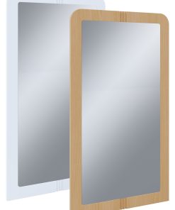 VCM Holz Wandspiegel   für Badezimmer oder Flur geeignet   Maße: H. 90 x B. 50 x T. 2 cm   Wandspiegel mit Ablage - Balia