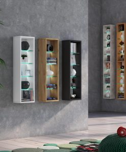 VCM Holzregal hängend   platzsparendes Regal   Maße: H. 77 x B. 21 x T. 14 cm   Elegantes Regal hängend   Aufbewahrungsregal   Bücherregal   Wandregal - Rasato L