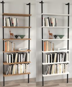 VCM Holzregal hängend   platzsparendes Regal   Maße:H. 183 x B. 60 x T. 20 cm   Elegantes Regal hängend   Aufbewahrungsregal   Bücherregal   Wandboard - Insasi 6