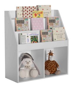 VCM Holzregal   platzsparendes Kinder Regal   Maße: H. 80 x B. 73 x T. 30 cm   Elegantes Regal stehend   Aufbewahrungsbox   Bücherregal   Aufbewahrungsregal - Besira M