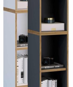 VCM Holzregal stehend   platzsparender Aktenschrank   Maße ca. B. 30 x H. 183 x T. 33 cm   Elegantes Regal   Büroregal – Salia 5fach B. 30 cm