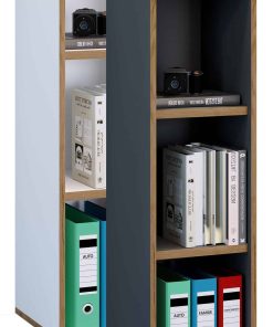 VCM Holzregal stehend   platzsparender Aktenschrank   Maße ca. H. 110 x B. 30 x T. 33 cm   Elegantes Regal   Büroregal – Salia 3fach B. 30 cm