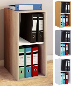 VCM Holzregal stehend   platzsparender Aktenschrank   Maße ca. H. 74 x B. 35 x T. 37 cm   Elegantes Regal   Büroregal – Lona I 2f