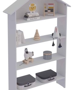 VCM Holzregal stehend   platzsparendes Kinder Regal   Maße: H. 160 x B. 103 x T. 23 cm   Aufbewahrungsregal   Bücherregal   Standregal - Malusa