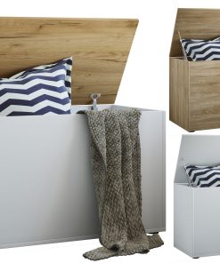 VCM Holztruhe   Maße ca. H. 49 x B. 82 x T. 44 cm  Kiste für flexiblen Einsatz in allen Wohnräumen   Aufbewahrungsbox   Kiste - Bendola