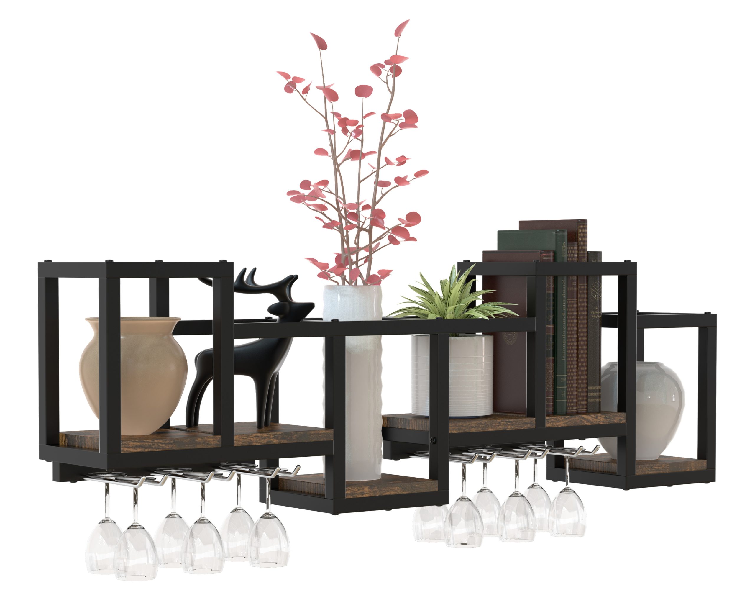 VCM Küchenregal hängend   Maße ca. H. 26 x B. 108 x T. 18 cm   Hängeregal   Wandregal   Küchenmöbel – Kolari M