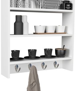 VCM Küchenregal hängend   Maße ca. H. 60 x B. 60 x T. 15 cm   Hängeregal mit drei Fächern  Wandregal   Küchenmöbel – Esilo