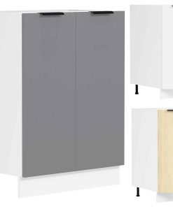 VCM Küchenschrank   Maße ca. H. 82 x B. 60 x. T. 46 cm   Unterschrank mit zwei Drehtüren   Küchenmöbel - Fasola