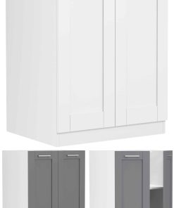 VCM Küchenschrank   Maße ca. H. 82 x B. 60 x. T. 46 cm   Unterschrank mit zwei Drehtüren im Landhaus Stil   Küchenmöbel – Colura