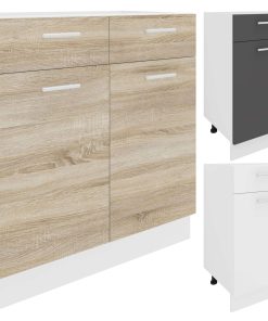 VCM Küchenschrank   Maße ca. H. 82 x B. 80 x. T. 46 cm   Unterschrank mit Schublade   Küchenmöbel – Esilo