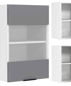 VCM Küchenschrank hängend   Maße ca. H. 60 x B. 40 x T. 31 cm   Hängeschrank mit Glas   Küchenmöbel – Fasola