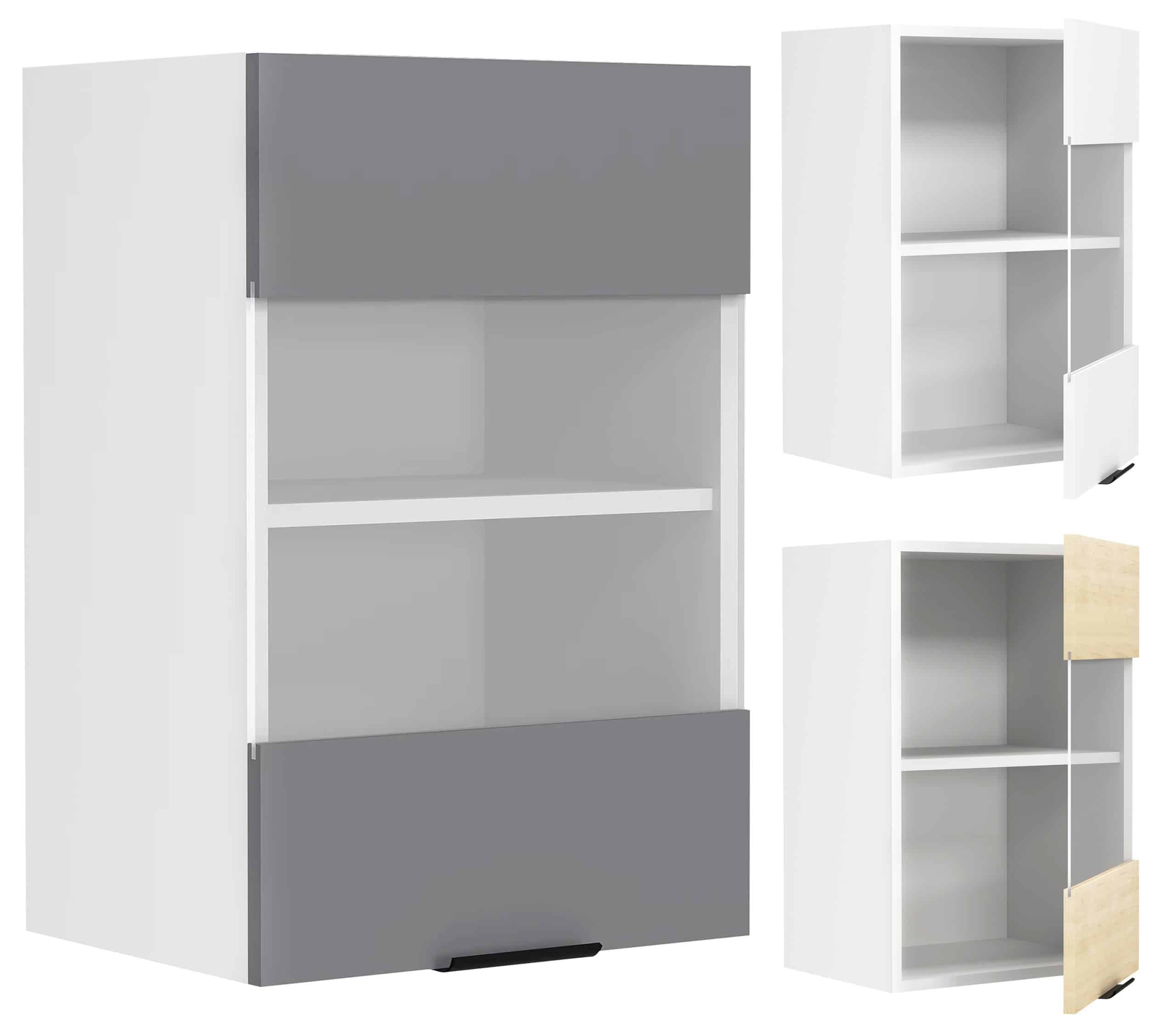 VCM Küchenschrank hängend   Maße ca. H. 60 x B. 40 x T. 31 cm   Hängeschrank mit Glas   Küchenmöbel – Fasola