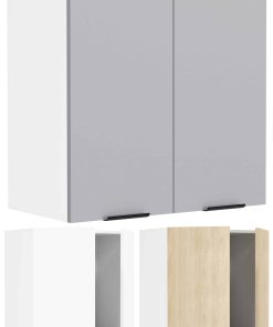 VCM Küchenschrank hängend   Maße ca. H. 60 x B. 60 x T. 31 cm   Hängeschrank mit Drehtür und zwei Fächern   Küchenmöbel - Fasola