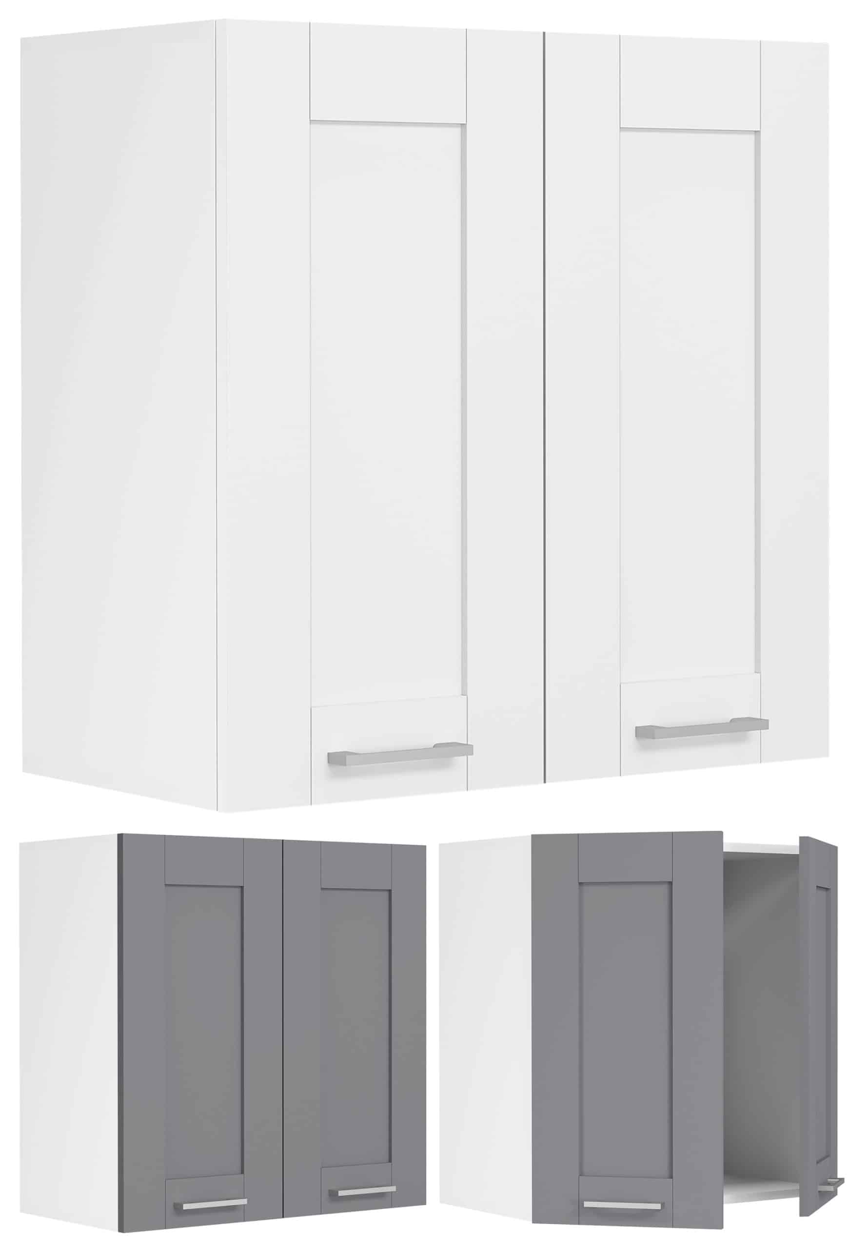 VCM Küchenschrank hängend   Maße ca. H. 60 x B. 60 x T. 31 cm   Hängeschrank mit Drehtür und zwei Fächern im Landhaus Stil   Küchenmöbel - Colura