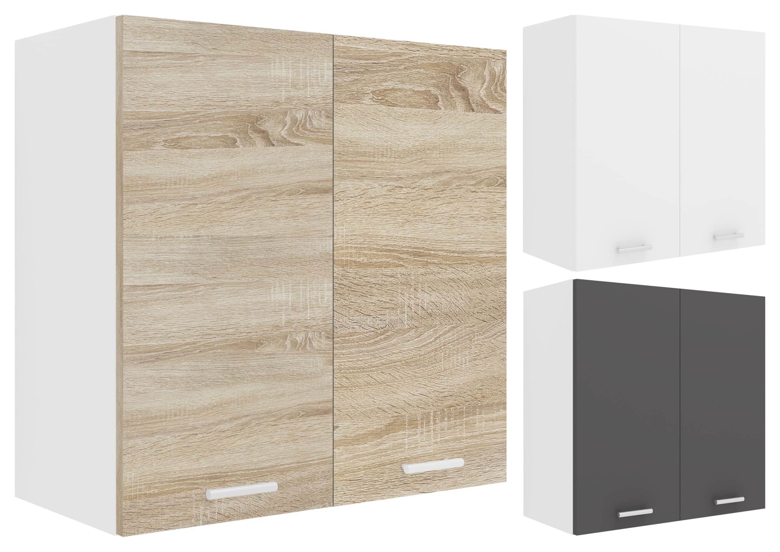 VCM Küchenschrank hängend   Maße ca. H. 60 x B. 60 x T. 31 cm   Hängeschrank mit zwei Fächern   Küchenmöbel – Esilo