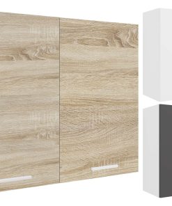 VCM Küchenschrank hängend   Maße ca. H. 60 x B. 80 x T. 31 cm   Hängeschrank mit zwei Fächern   Küchenmöbel – Esilo